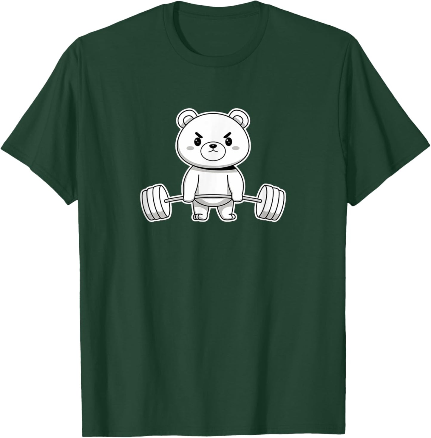 Bear Bodybuilder Weight lifting Gym Workout Sports T-Shirt - T-Shirt | Forest