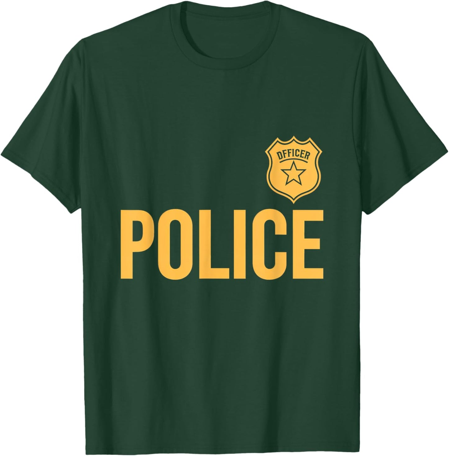 Police Officer Police Badge Halloween Costume Kids Adults T-Shirt - T-Shirt | Forest