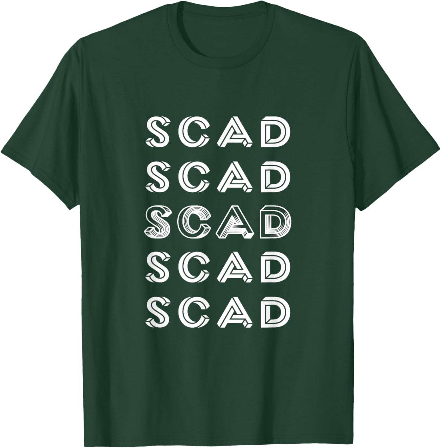 SCAD 3D M.C. Escher Style College T-Shirt - T-Shirt | Forest