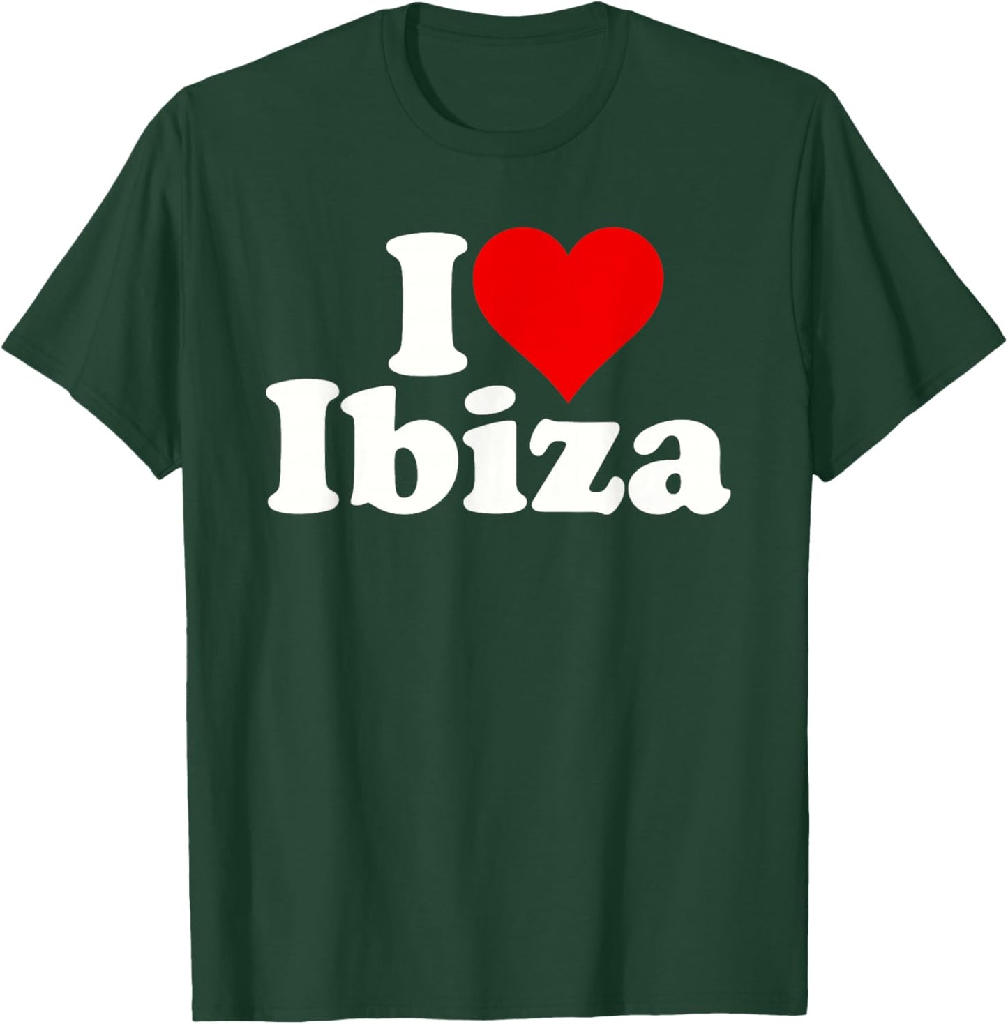 I Love Heart Ibiza Spain BALEARY ISLANDS T-Shirt - T-Shirt | Forest