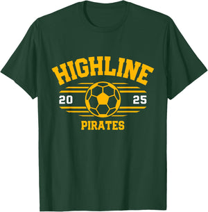 Highline Pirates Soccer Ball 2025 T-Shirt - T-Shirt | Forest