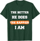 The Better He Does The Happier I Am Supportive Partner Quote T-Shirt - T-Shirt | Forest