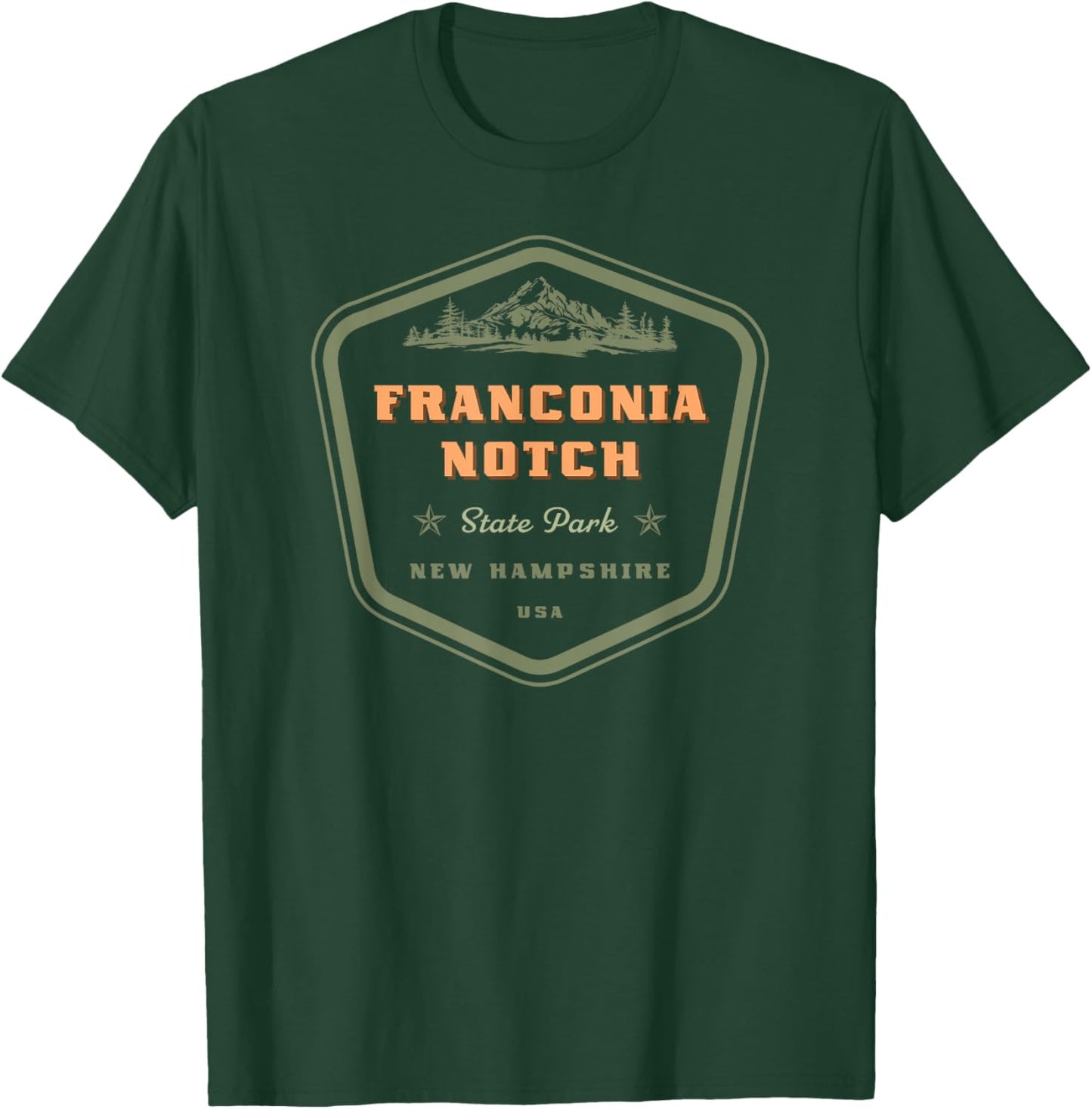 Franconia Notch State Park New Hampshire Retro Vintage T-Shirt - T-Shirt | Forest