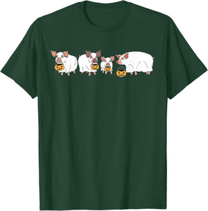 Spooky Pigs Ghost Halloween Farm Animals Autumn Pumpkin T-Shirt - T-Shirt | Forest