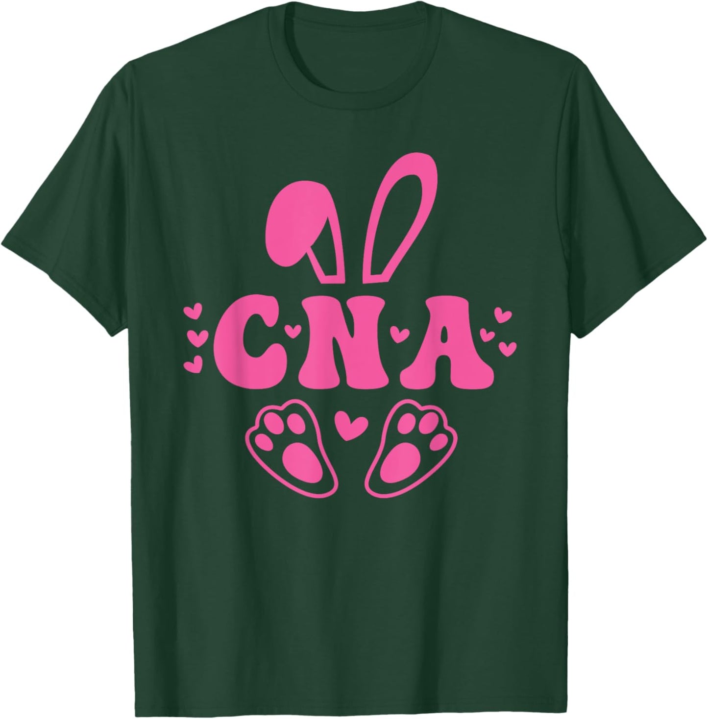 CNA Easter Cute Trendy Healthcare Worker Retro Pink T-Shirt - T-Shirt | Forest