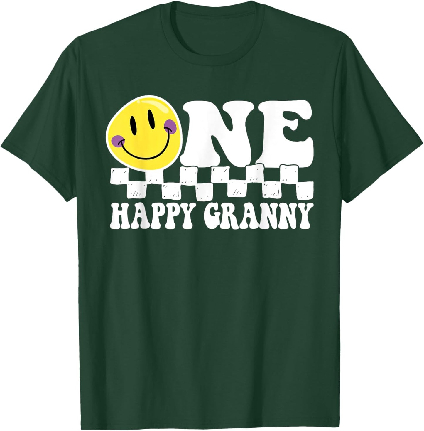 One Happy Dude Granny 1st Birthday Family Matching T-Shirt - T-Shirt | Forest