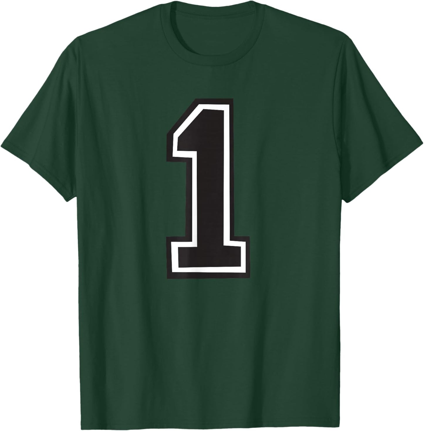 Number 1 Birthday Varsity Sports Team Yellow Shirt T-Shirt - T-Shirt | Forest