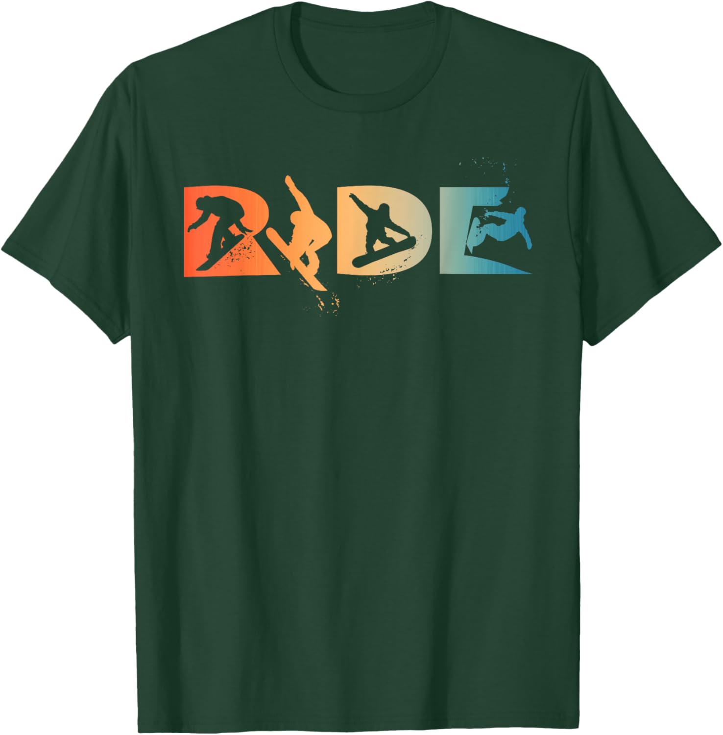 RIDE Snowboarding Funny Snowboard Snowboarder Gift Men Boys T-Shirt - T-Shirt | Forest