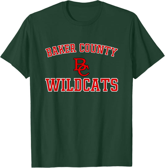 Baker County Wildcats Logo Varsity HS T-Shirt - T-Shirt | Forest