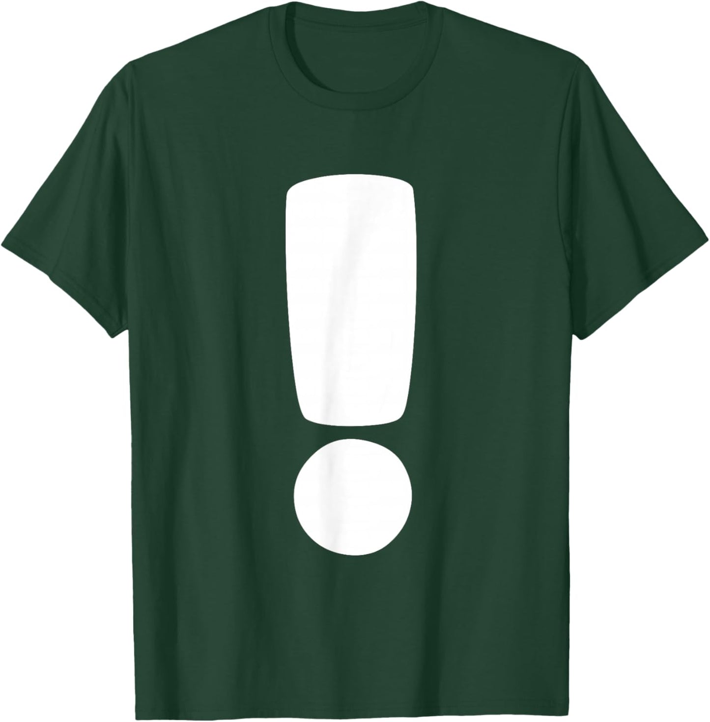 Exclamation Mark Costume Fancy Dress Partner Duo Carnival Quiz T-Shirt - T-Shirt | Forest