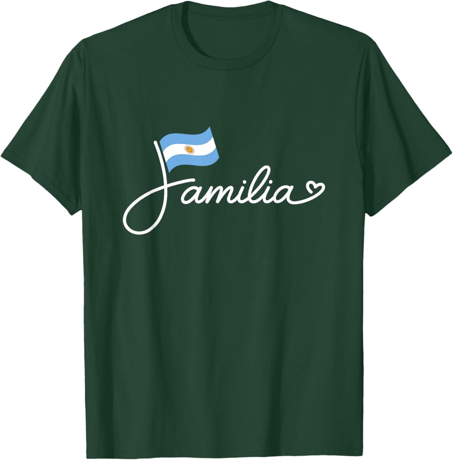 Argentina Familia Argentinian Flag Family Heritage Word Art T-Shirt - T-Shirt | Forest