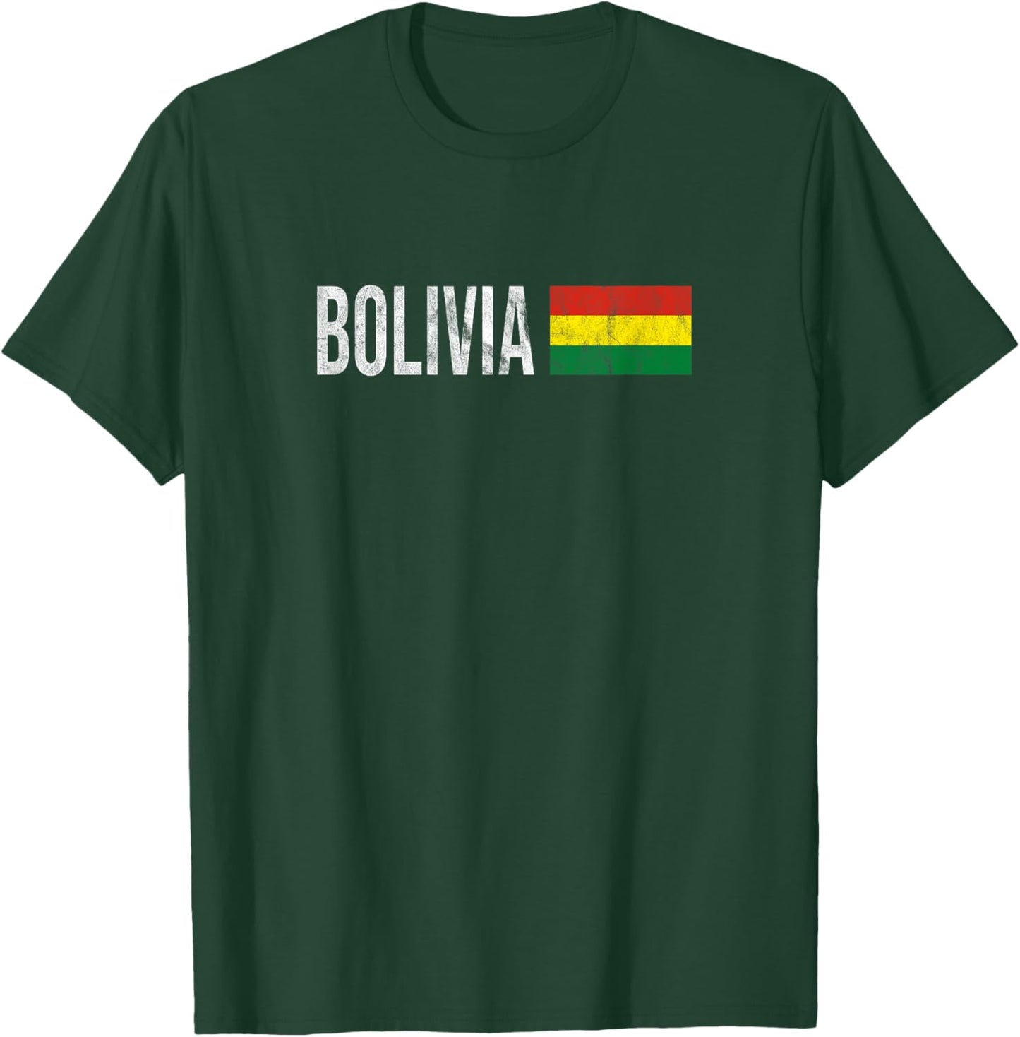 Bolivian Flag Souvenir - Retro Bolivia Design T-Shirt - T-Shirt | Forest