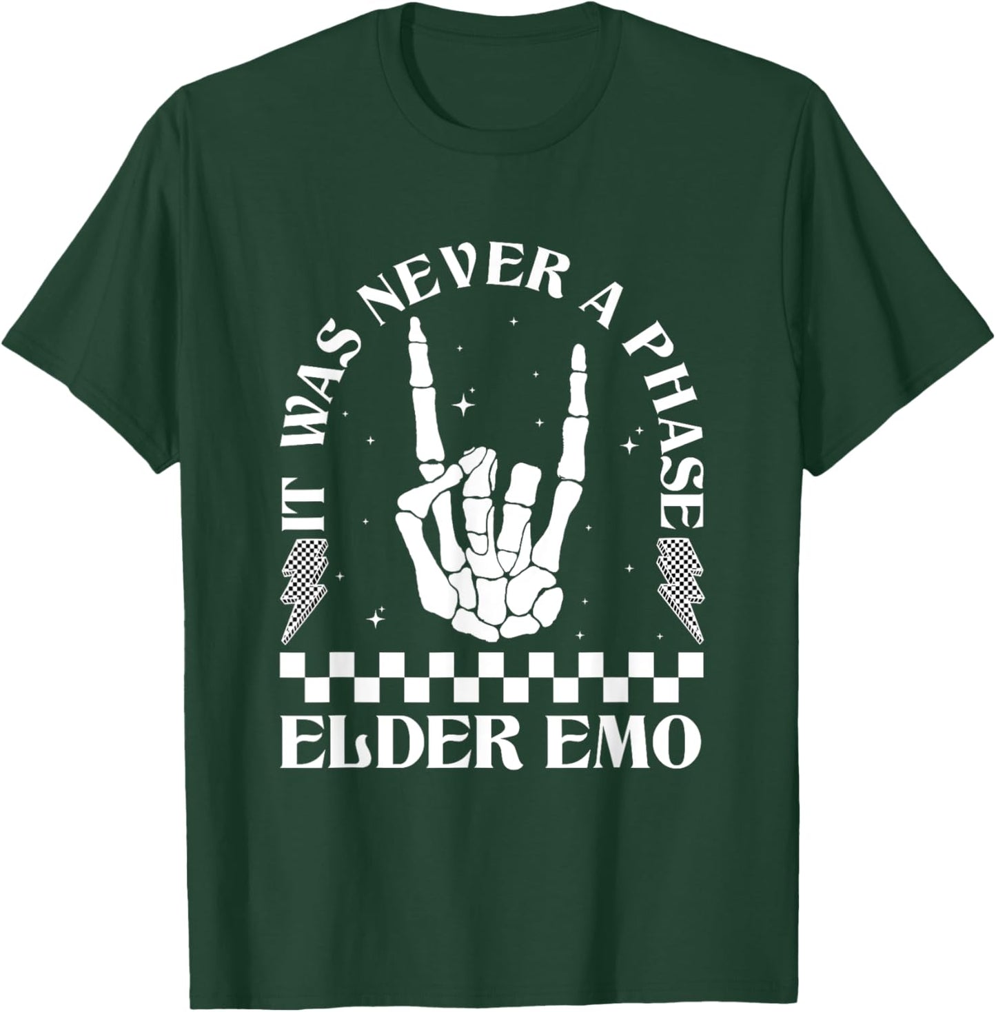 Vintage Elder Emo Club It was Never A Phase Goth Emo Music T-Shirt - T-Shirt | Forest