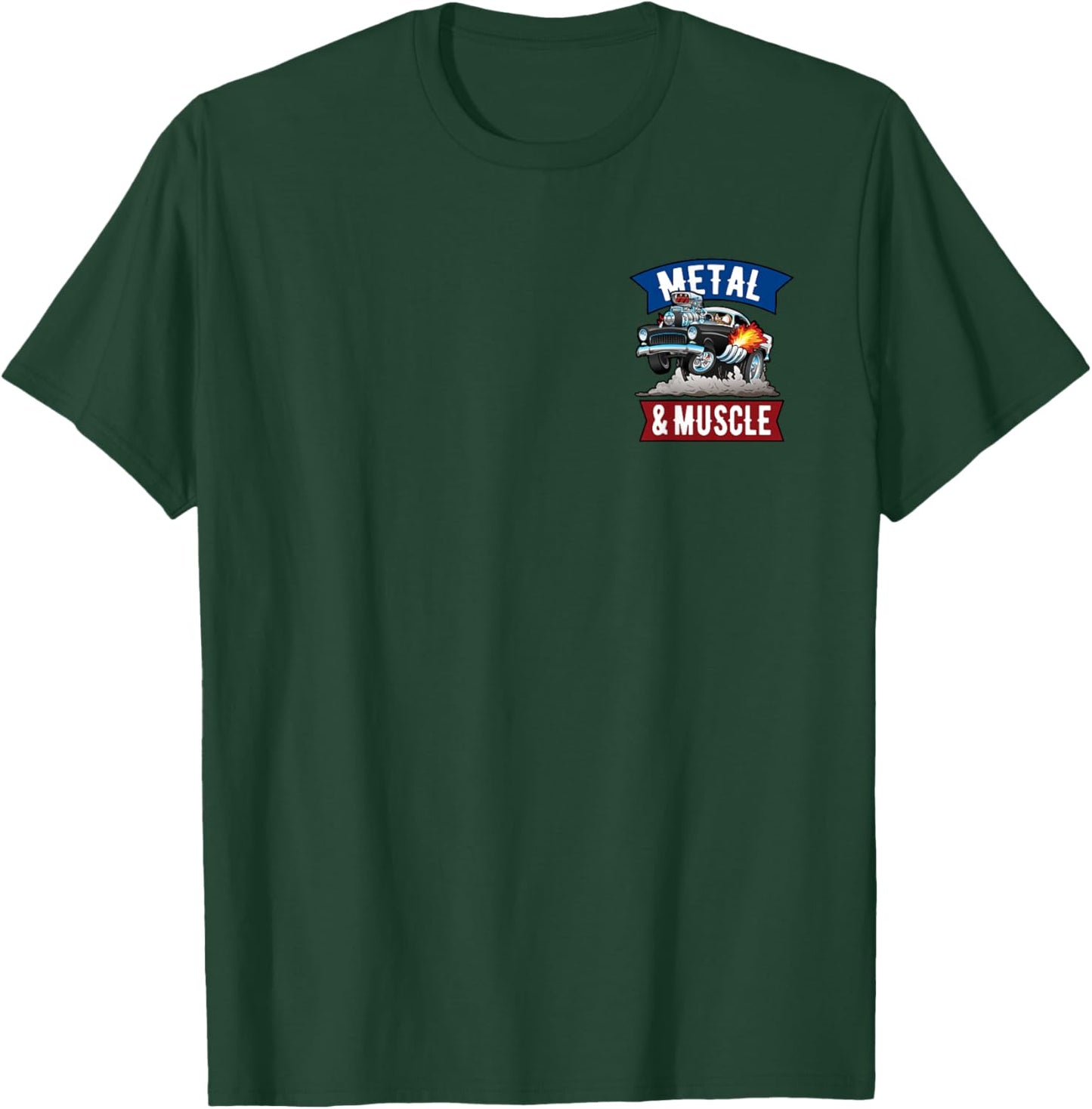 Muscle Cars Classic Cars Hotrods Main Street USA Cartoon T-Shirt - T-Shirt | Forest