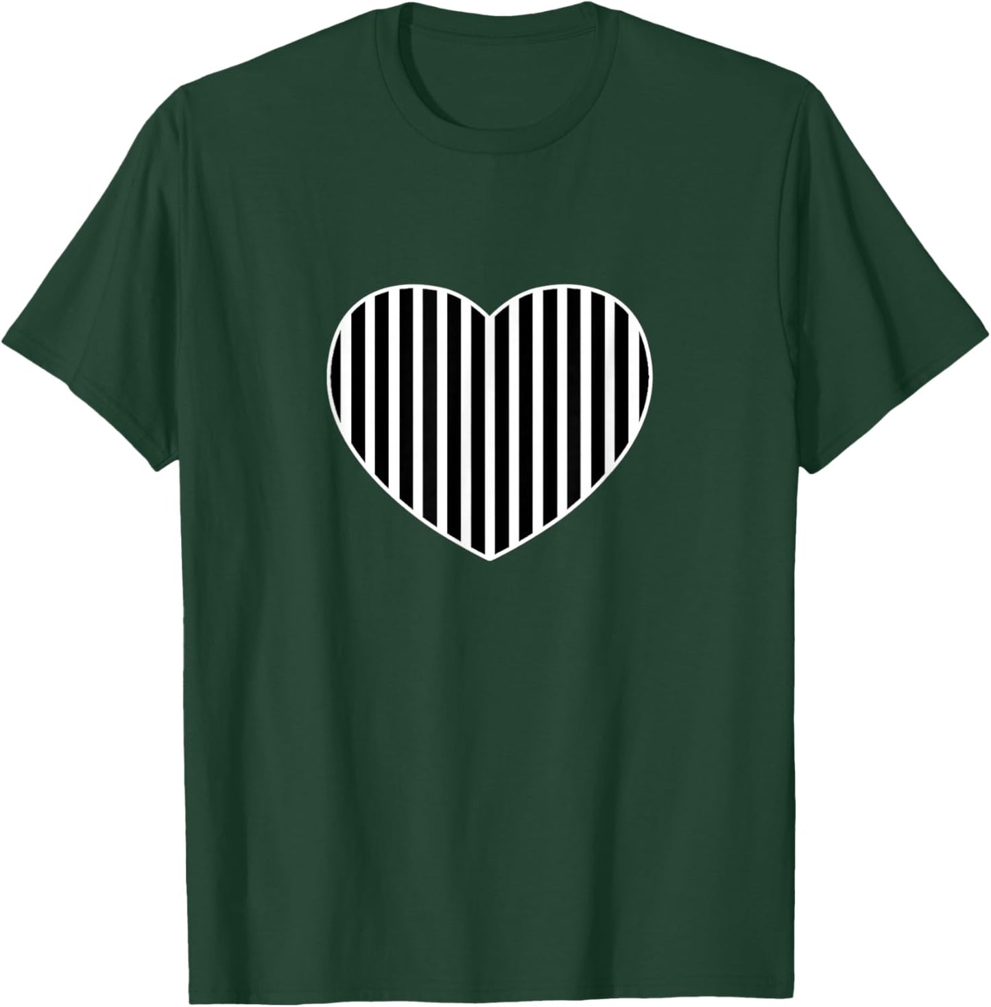 Black and White Striped Pattern Vertical Lines Minimalist T-Shirt - T-Shirt | Forest