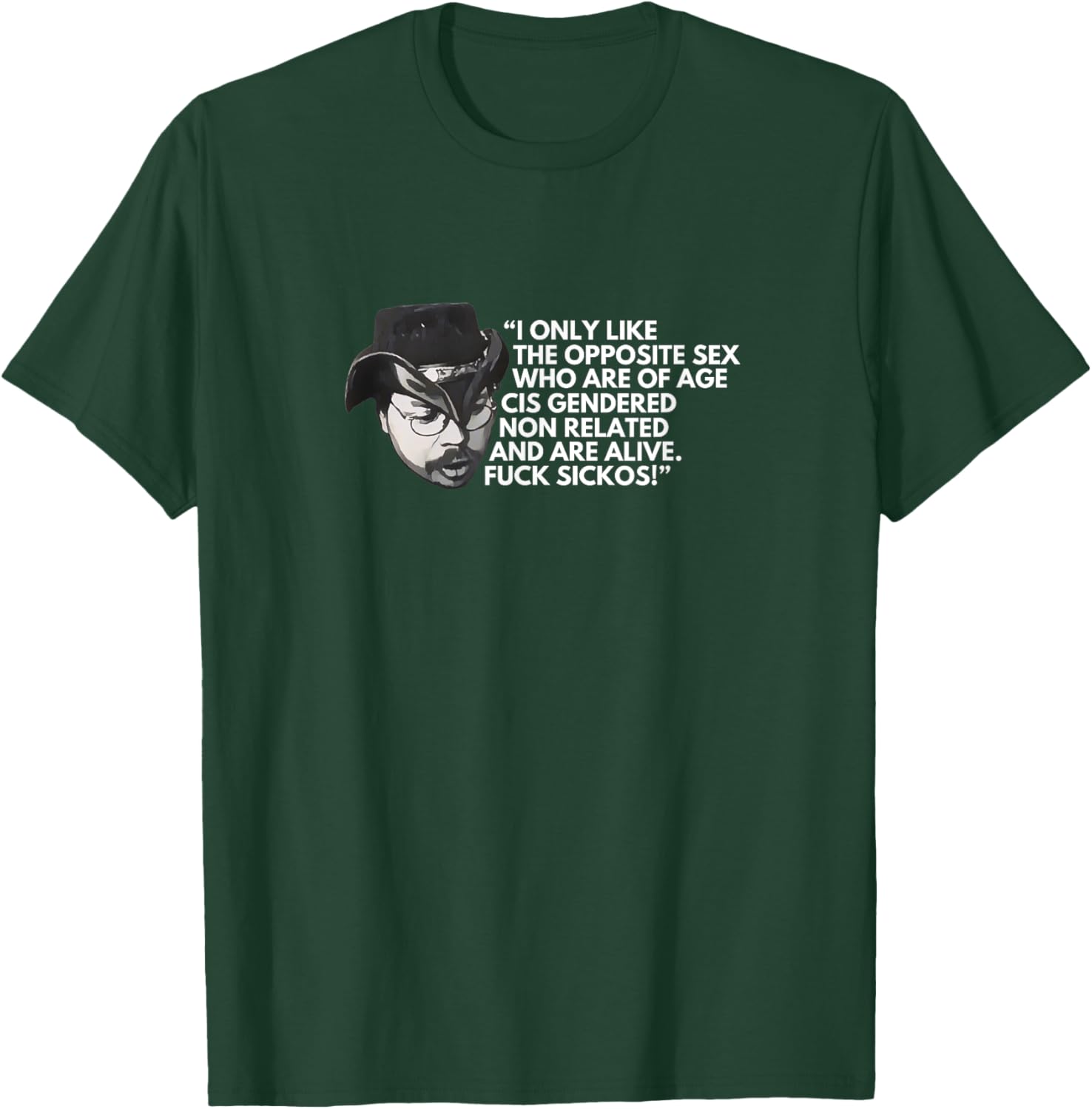Fuck Sickos KingCobraJFS Boglim design T-Shirt - T-Shirt | Forest