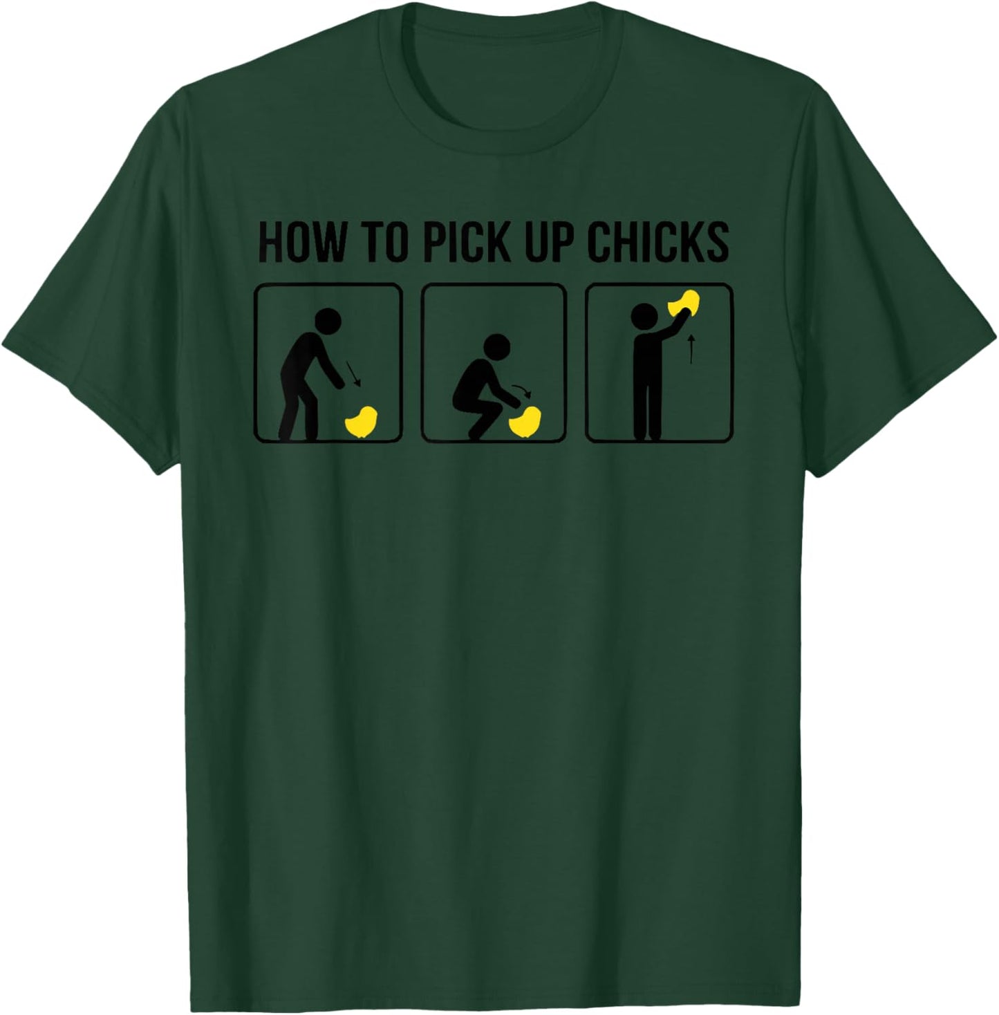 Funny Chicken Jokes How to Pick Up Chicks T-Shirt - T-Shirt | Forest