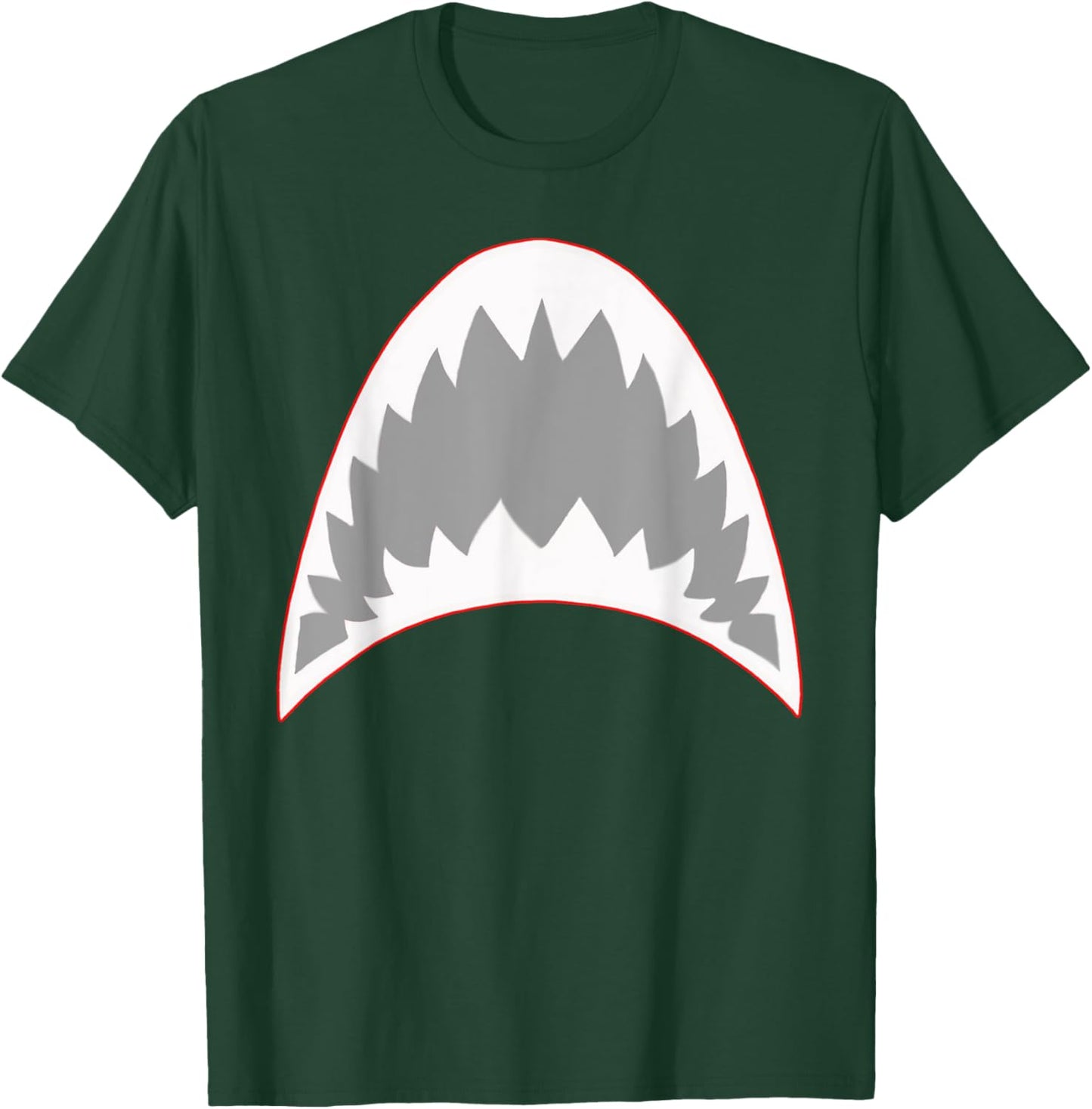 Shark Mouth Jaw Lazy Easy Costume For Halloween Party T-Shirt - T-Shirt | Forest