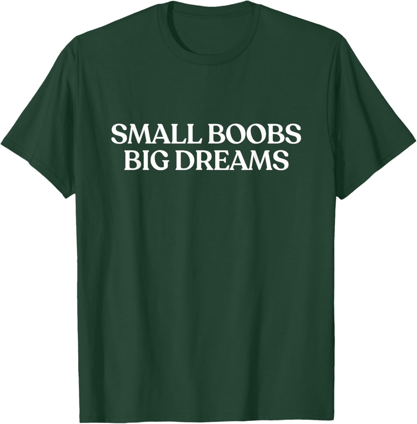 Small Boobs Big Dreams Shirt Y2K Aesthetic Trendy T-Shirt - T-Shirt | Forest