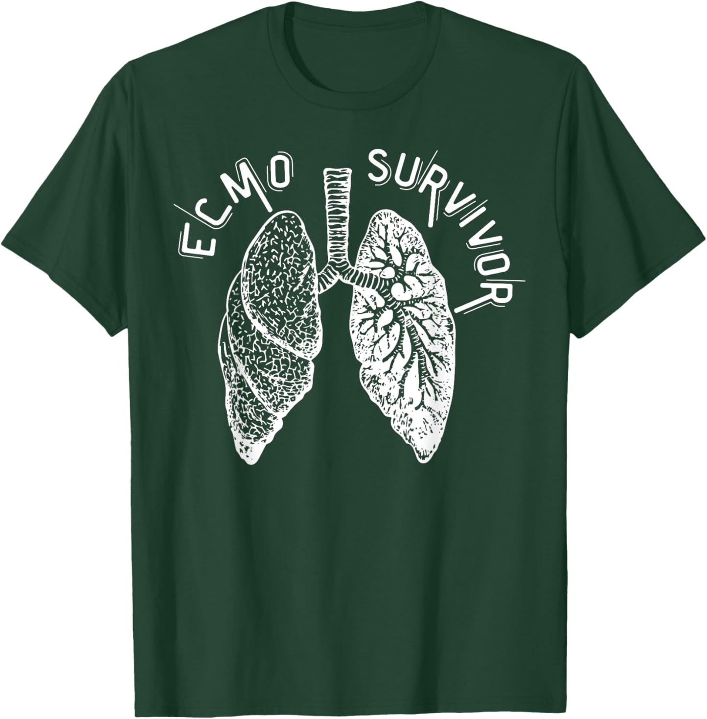 Retro Lungs ECMO Survivor ECMO Oxygenator Nurse Hospital T-Shirt - T-Shirt | Forest