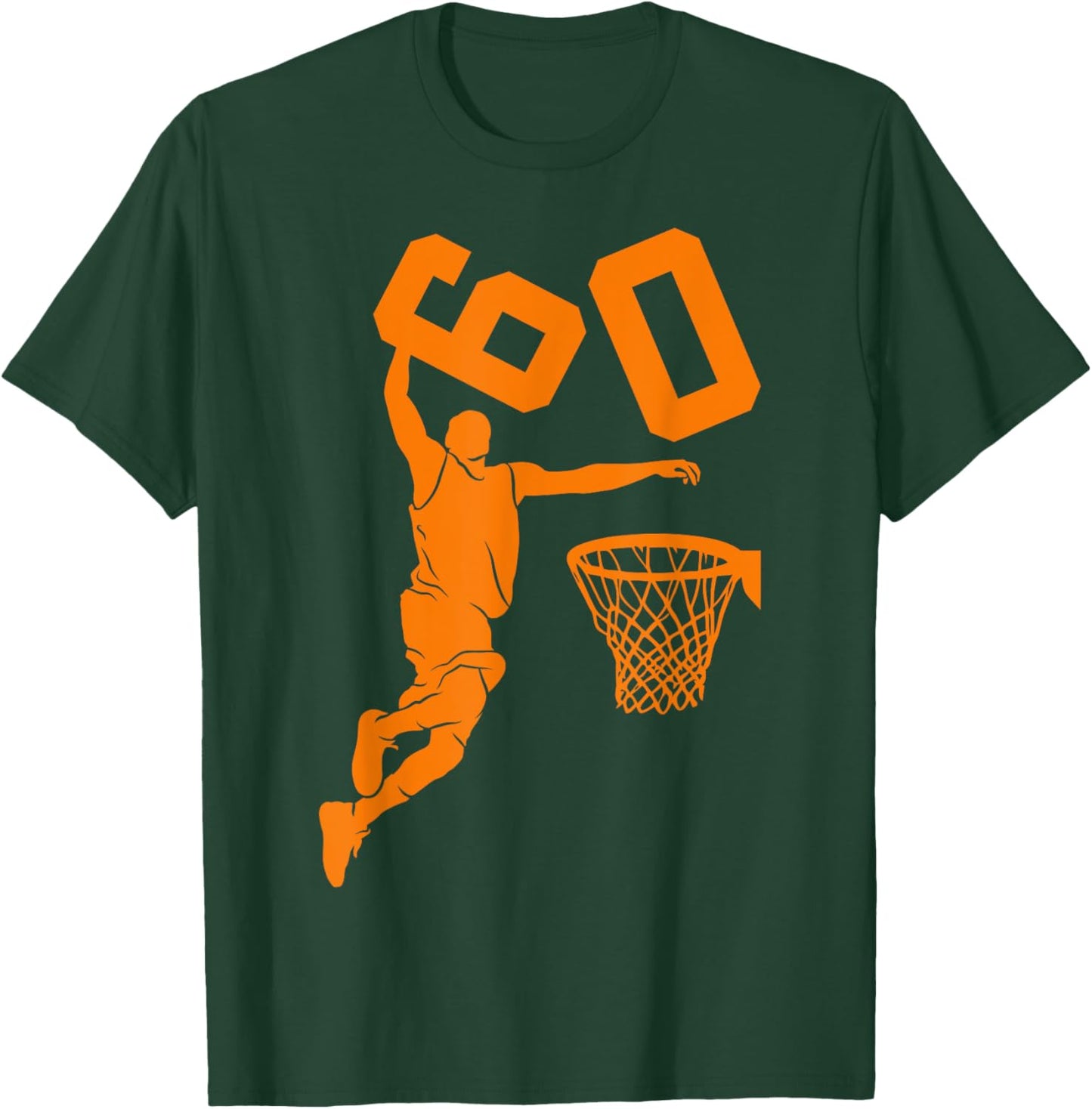 60 Years Basketball 60th Birthday T-Shirt - T-Shirt | Forest