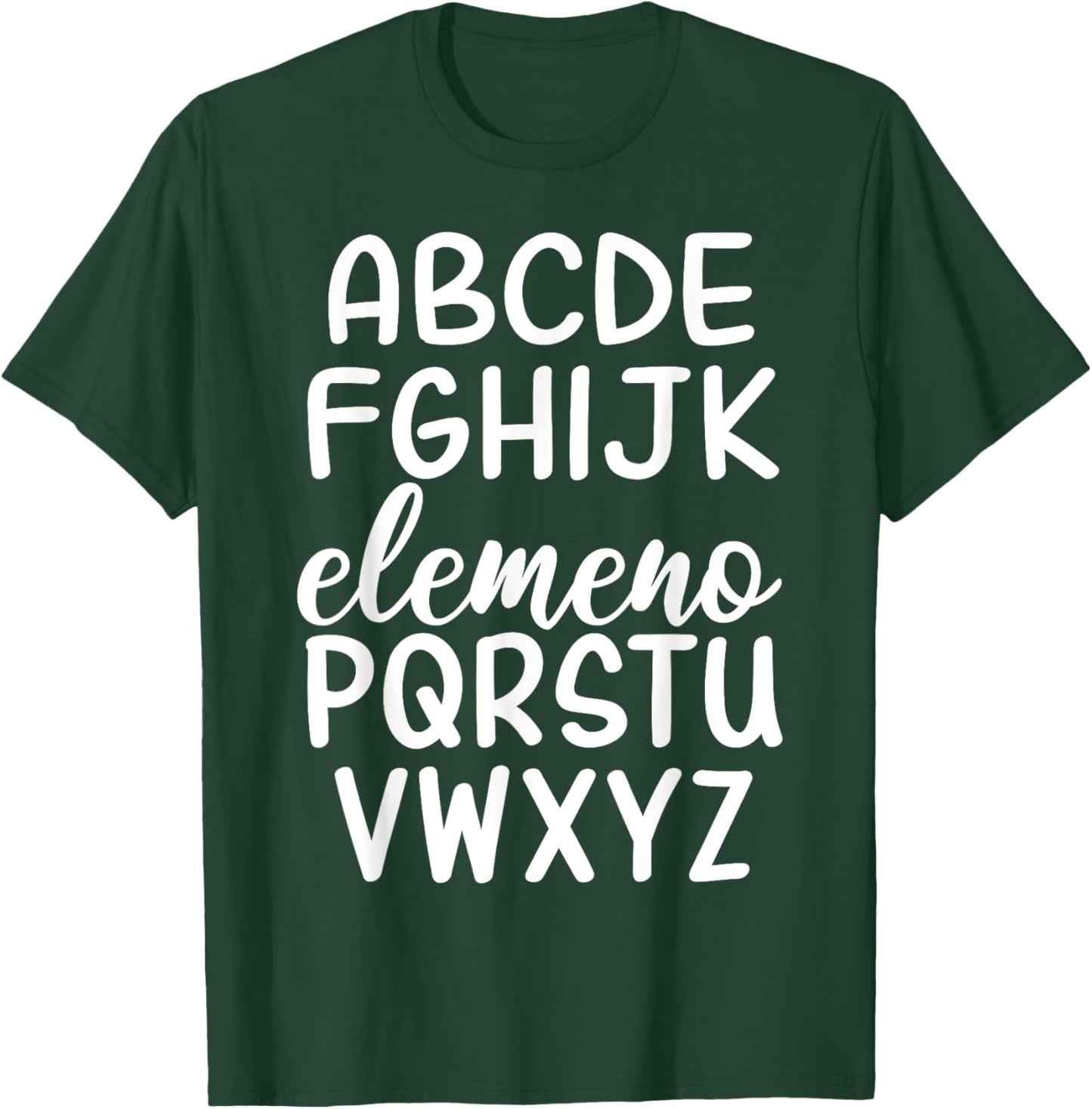 ABC Elemeno Kindergarten Teacher Cute Back to School T-Shirt - T-Shirt | Forest