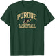 Purdue Boilermakers Basketball Arch Dark Heather T-Shirt - T-Shirt | Forest