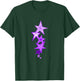 Purple Color Vertical Stars Purple Graphic T-Shirt - T-Shirt | Forest
