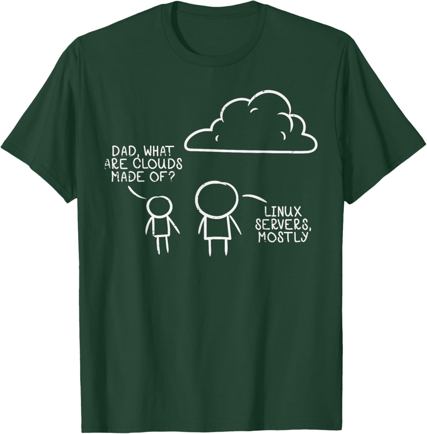 Dad What Are Clouds Made Of Linux Servers IT Programmer Men T-Shirt - T-Shirt | Forest