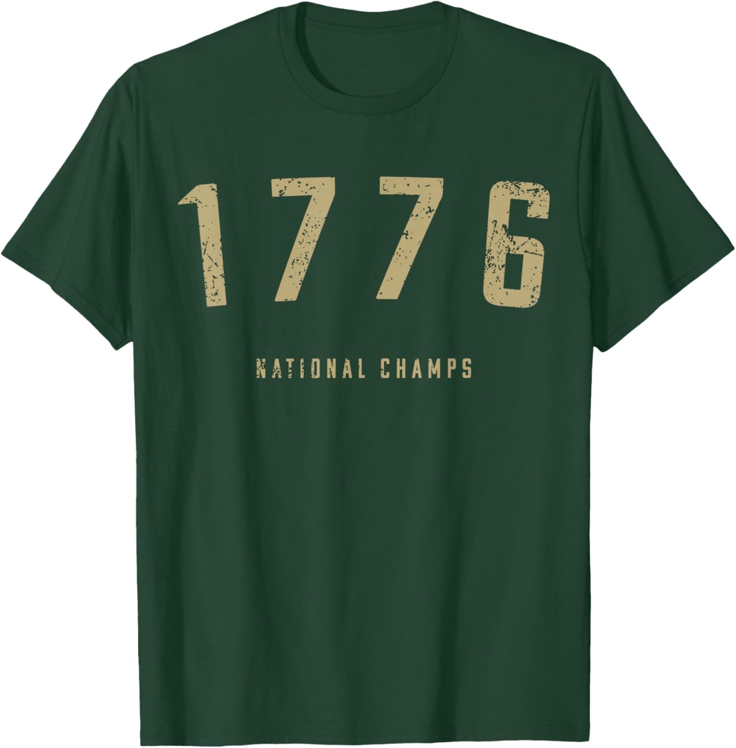 1776 National Champs A Vintage 250th Anniversary USA T-Shirt - T-Shirt | Forest