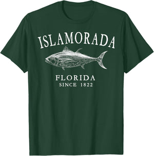Islamorada Florida Fishing Since 1822 Arched White Letters T-Shirt - T-Shirt | Forest