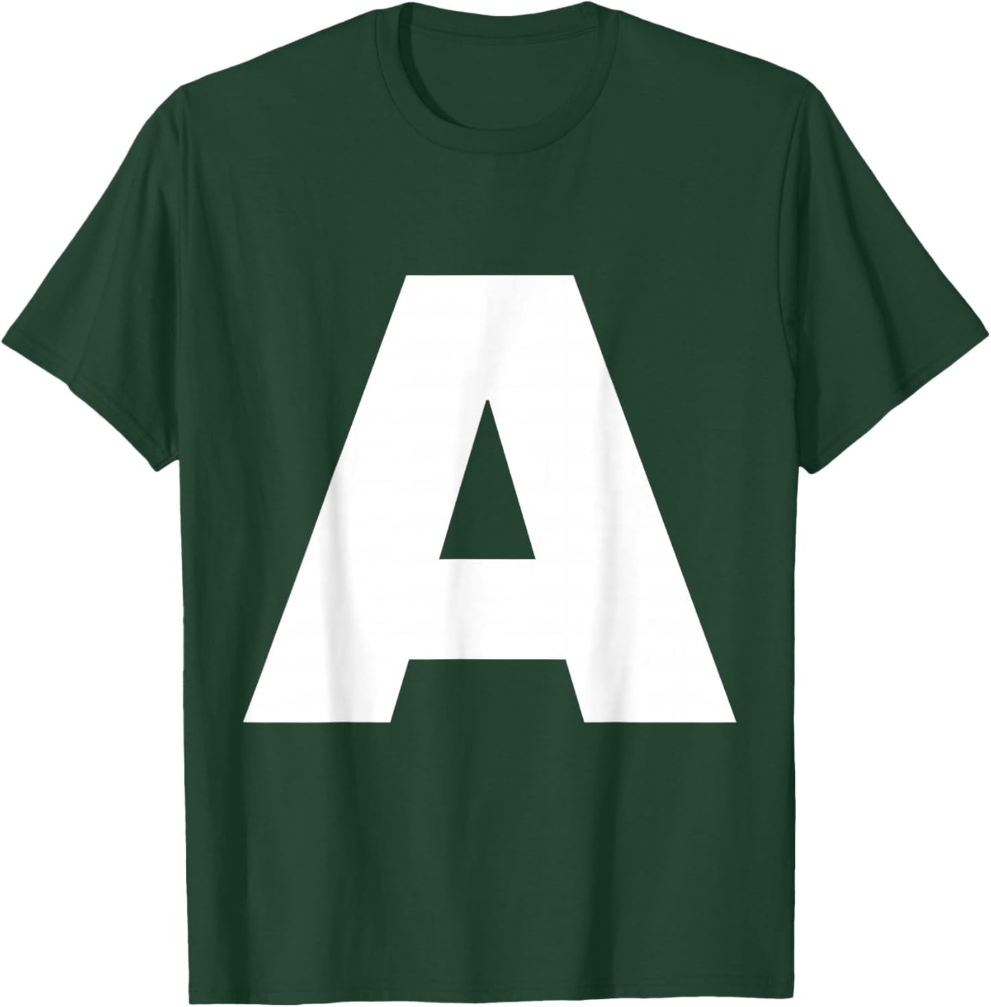 The Letter A Capital Plain White Bold Text T-Shirt - T-Shirt | Forest