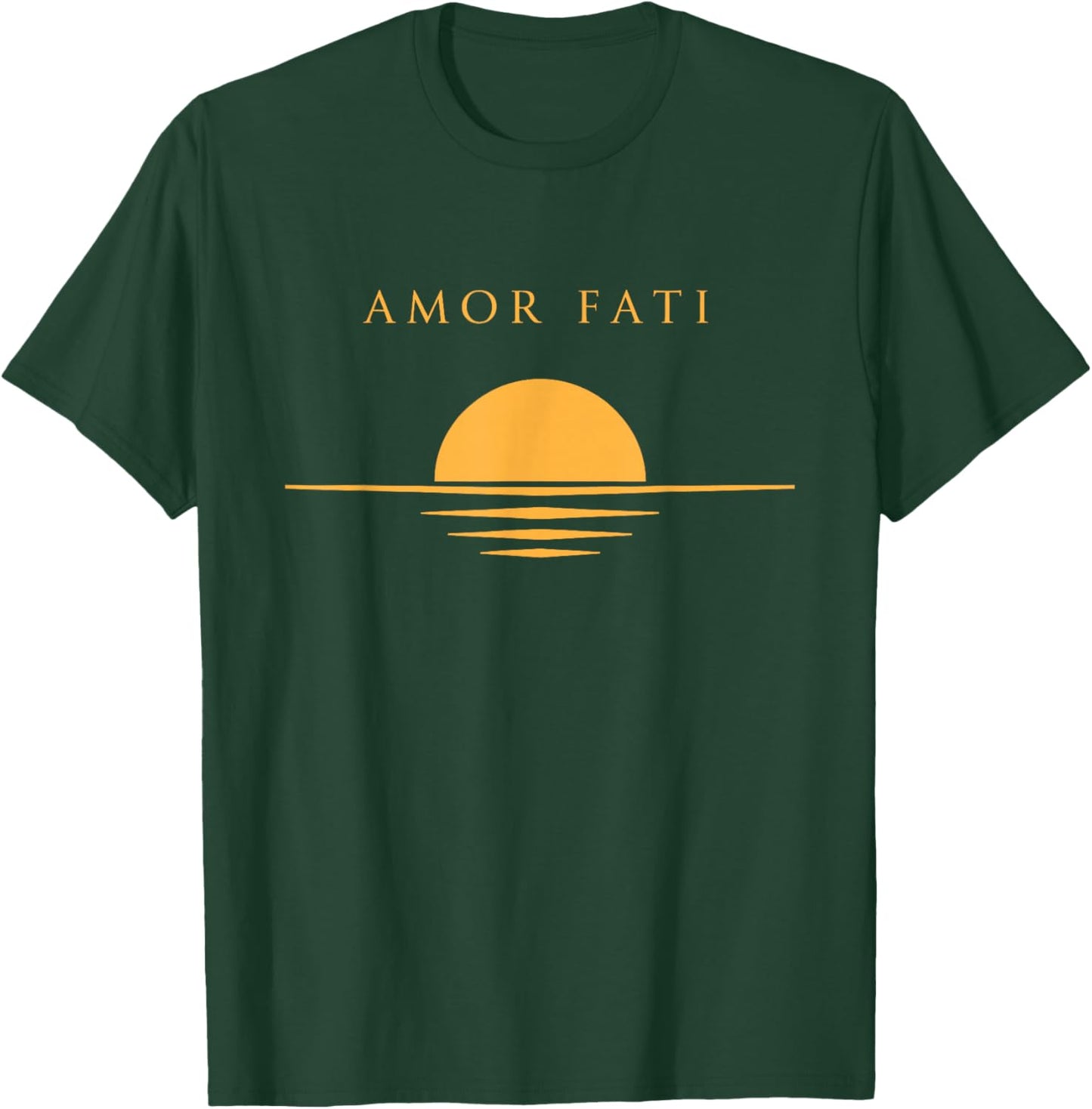 Amor Fati Stoic Philosophy Quote Marcus Aurelius Meditation T-Shirt - T-Shirt | Forest