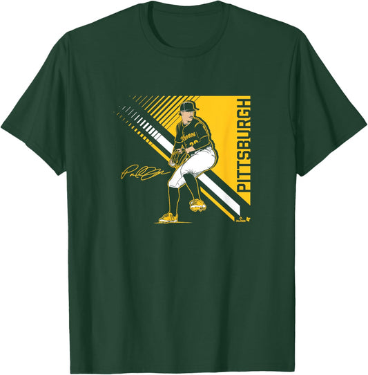 Paul Skenes: Superstar 2.0 - Pittsburgh Baseball T-Shirt - T-Shirt | Forest