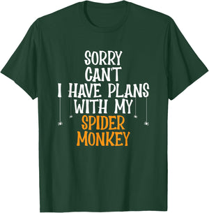 Spider Monkey Lover Jungle Animal I Love Spider Monkeys T-Shirt - T-Shirt | Forest
