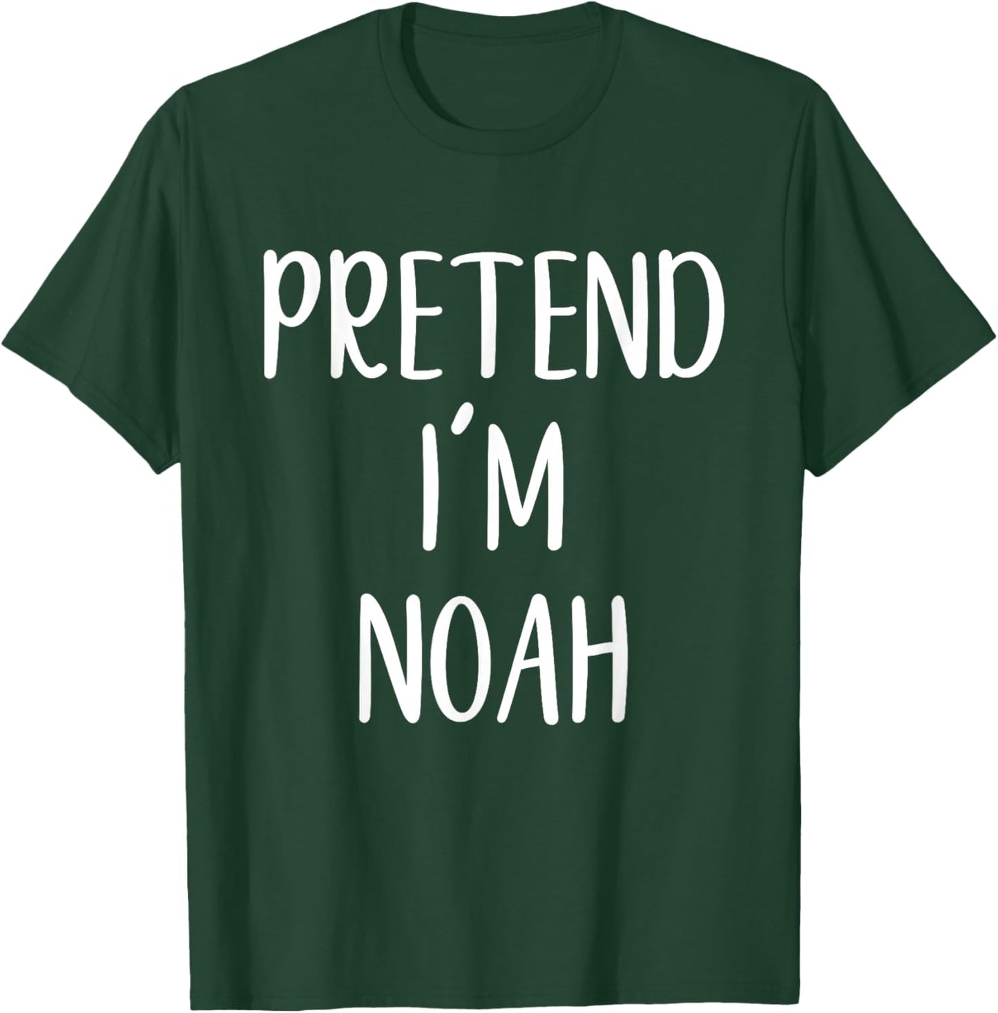 Pretend I'm A Noah Costume Halloween Funny Easy Adult Kid T-Shirt - T-Shirt | Forest