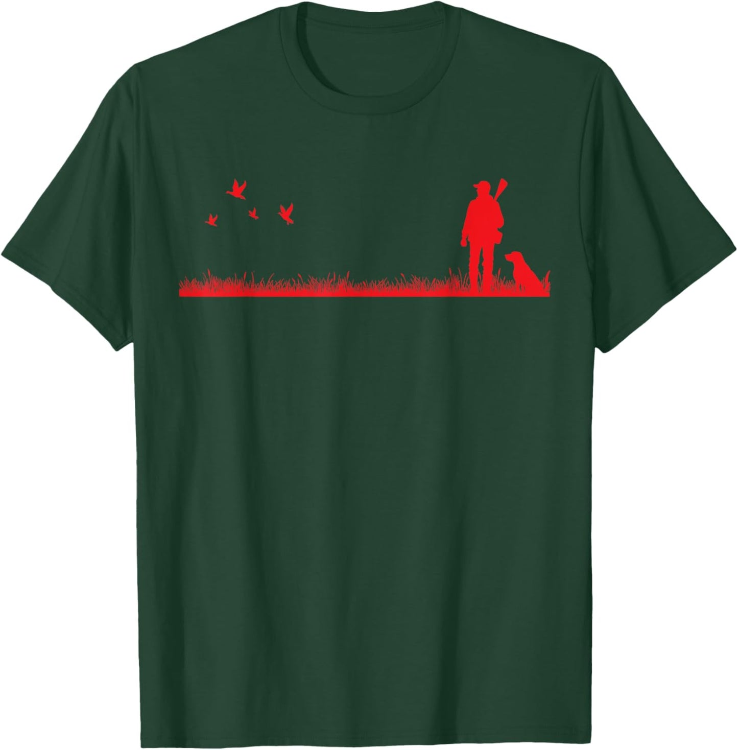 Upland Game Bird Chukar Pheasant Hunting Dog T-Shirt - T-Shirt | Forest
