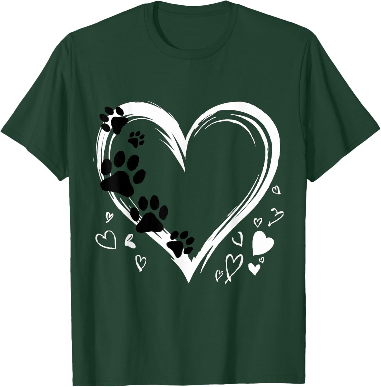 Heart Dog Lover Design - Walking the Dog T-Shirt - T-Shirt | Forest