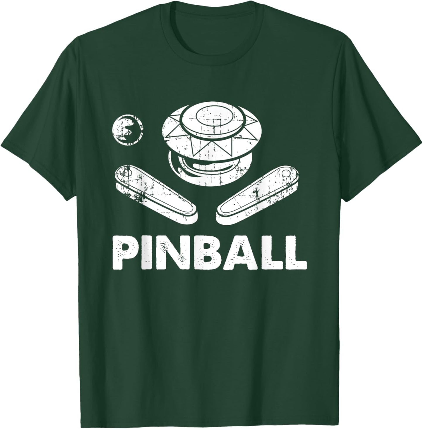 Vintage Pinball Funny Pinballer Machine Flipping Ball Lovers T-Shirt - T-Shirt | Forest