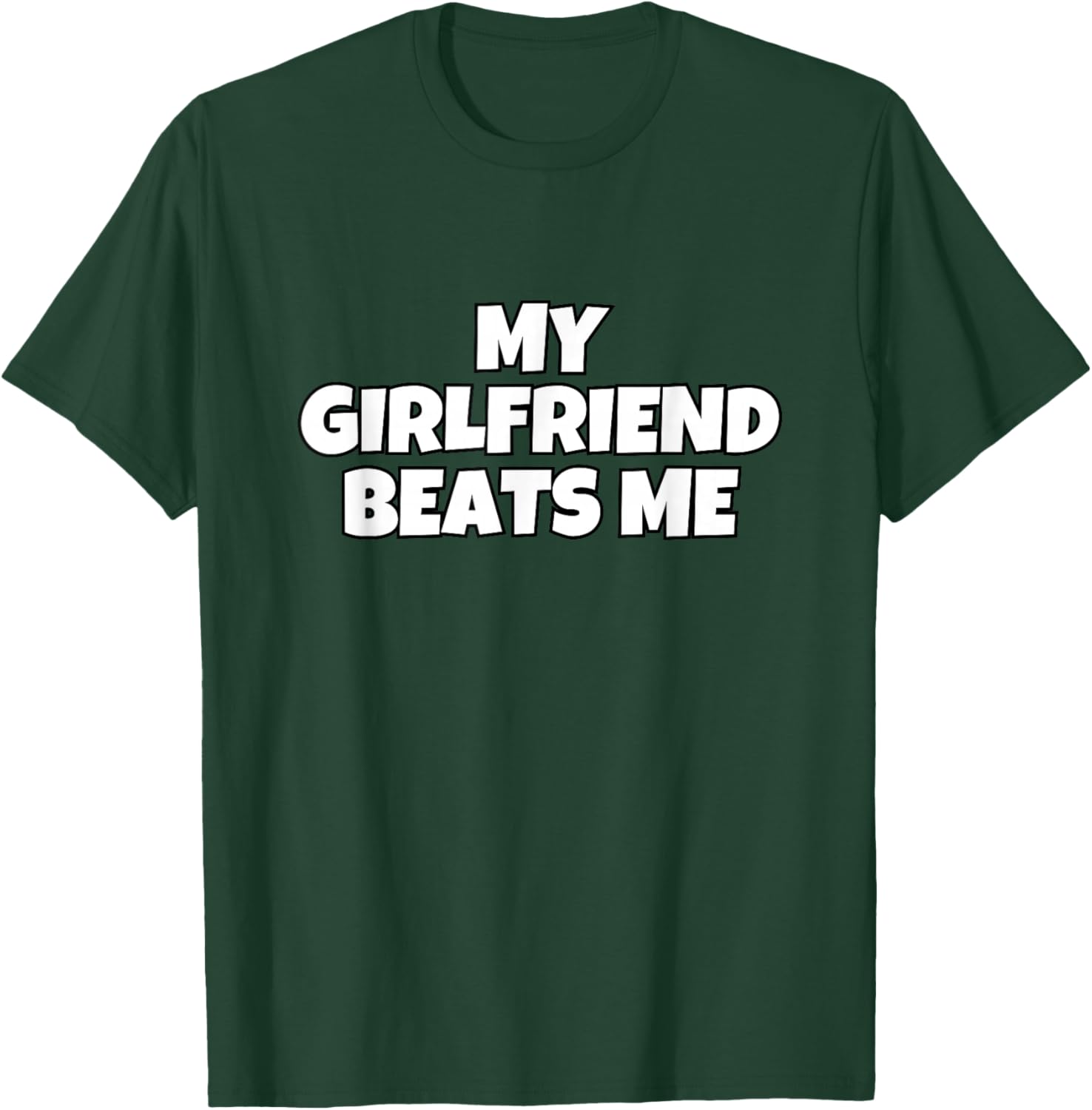 with German Text "Meine Freundin Schlagt Mich, black, S T-Shirt - T-Shirt | Forest