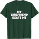 with German Text "Meine Freundin Schlagt Mich, black, S T-Shirt - T-Shirt | Forest