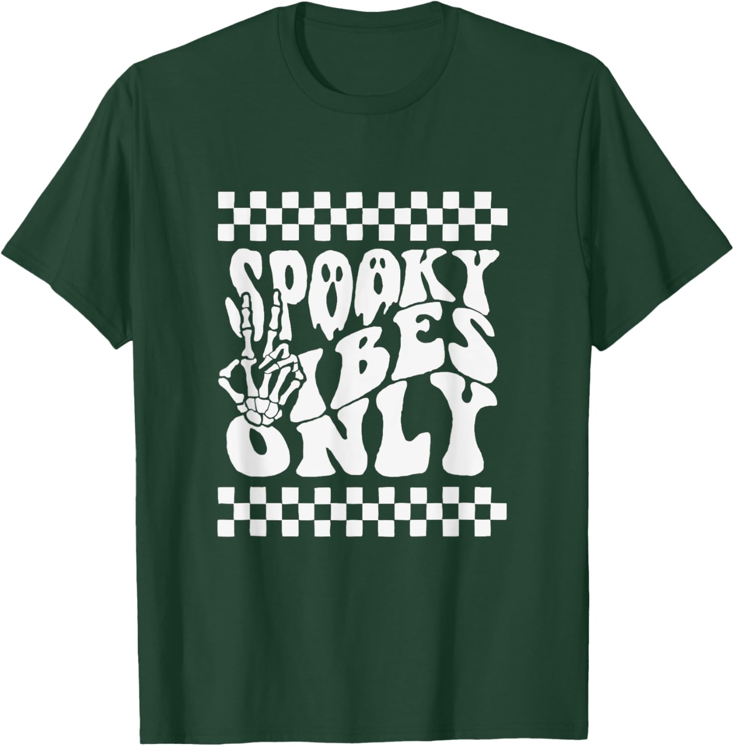 Spooky Vibes Only Halloween Retro Ghosts 80s Party T-Shirt - T-Shirt | Forest