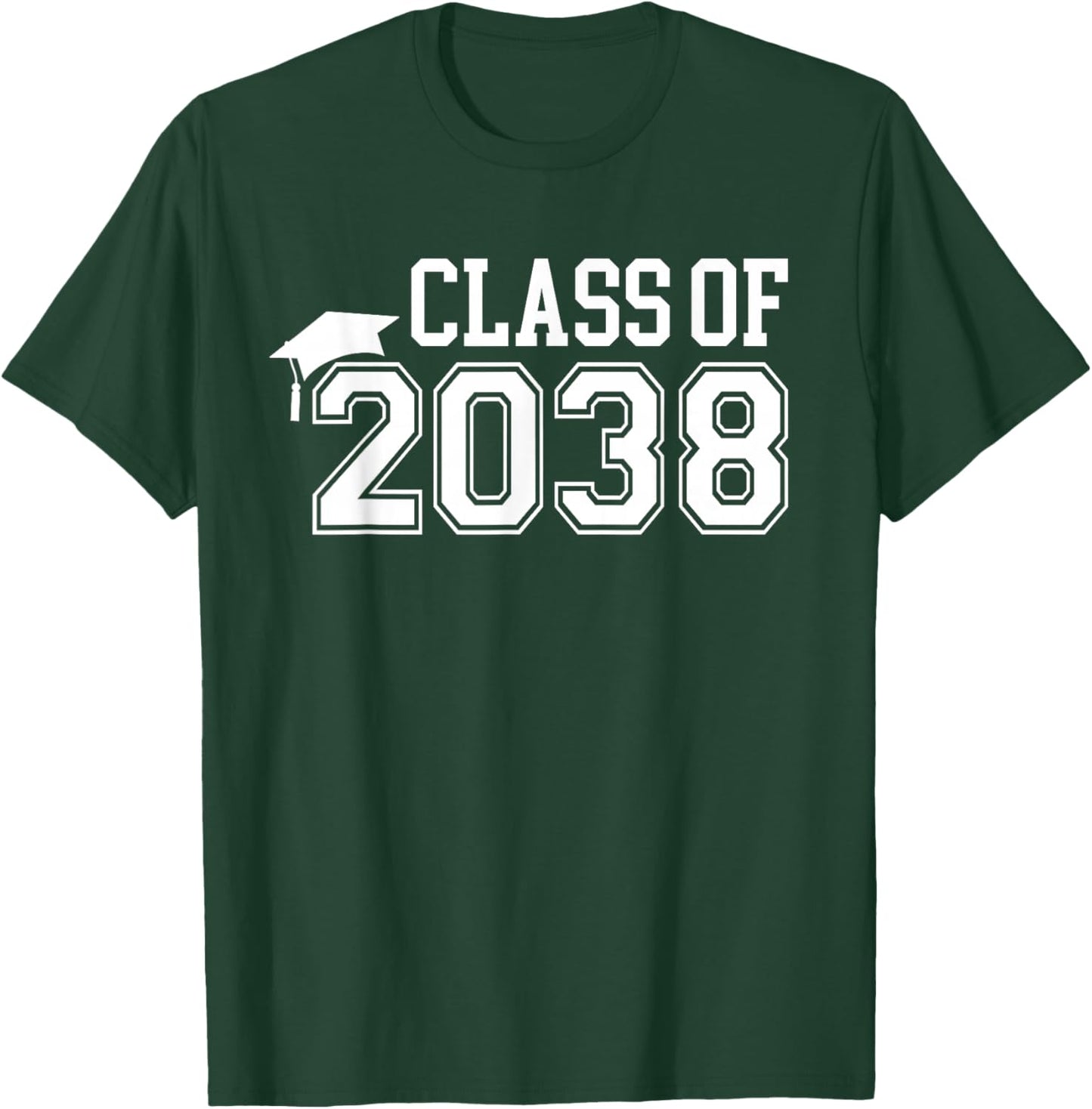 Kindergarten Class of 2038 First Day School Graduation T-Shirt - T-Shirt | Forest