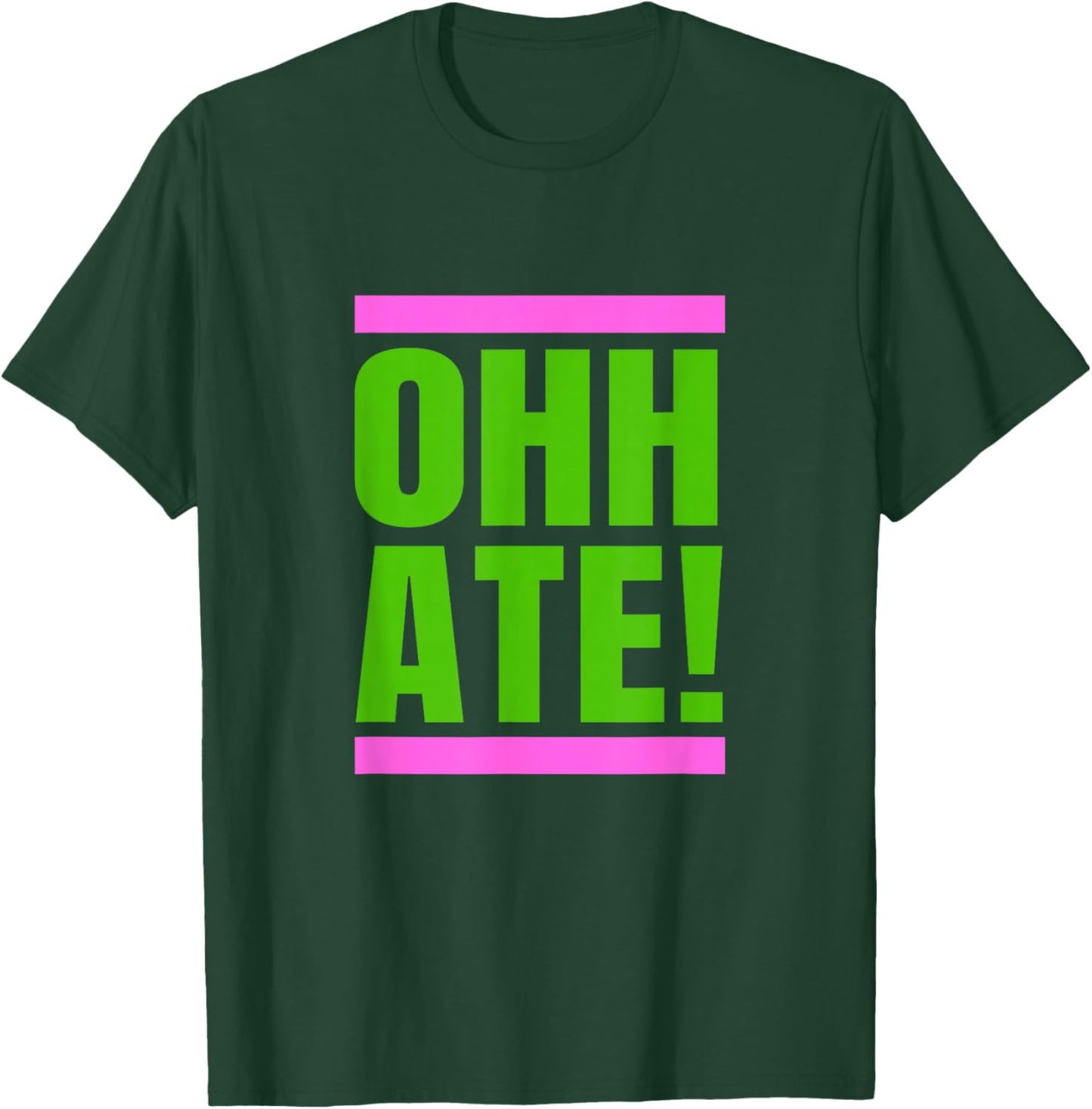 Pink and Green Ohh Ate! 08 Pink & Green Color T-Shirt - T-Shirt | Forest