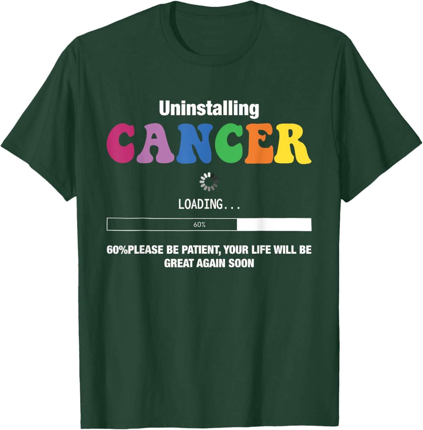 Uninstalling Cancer Loading...60% Cancer Awareness T-Shirt - T-Shirt | Forest