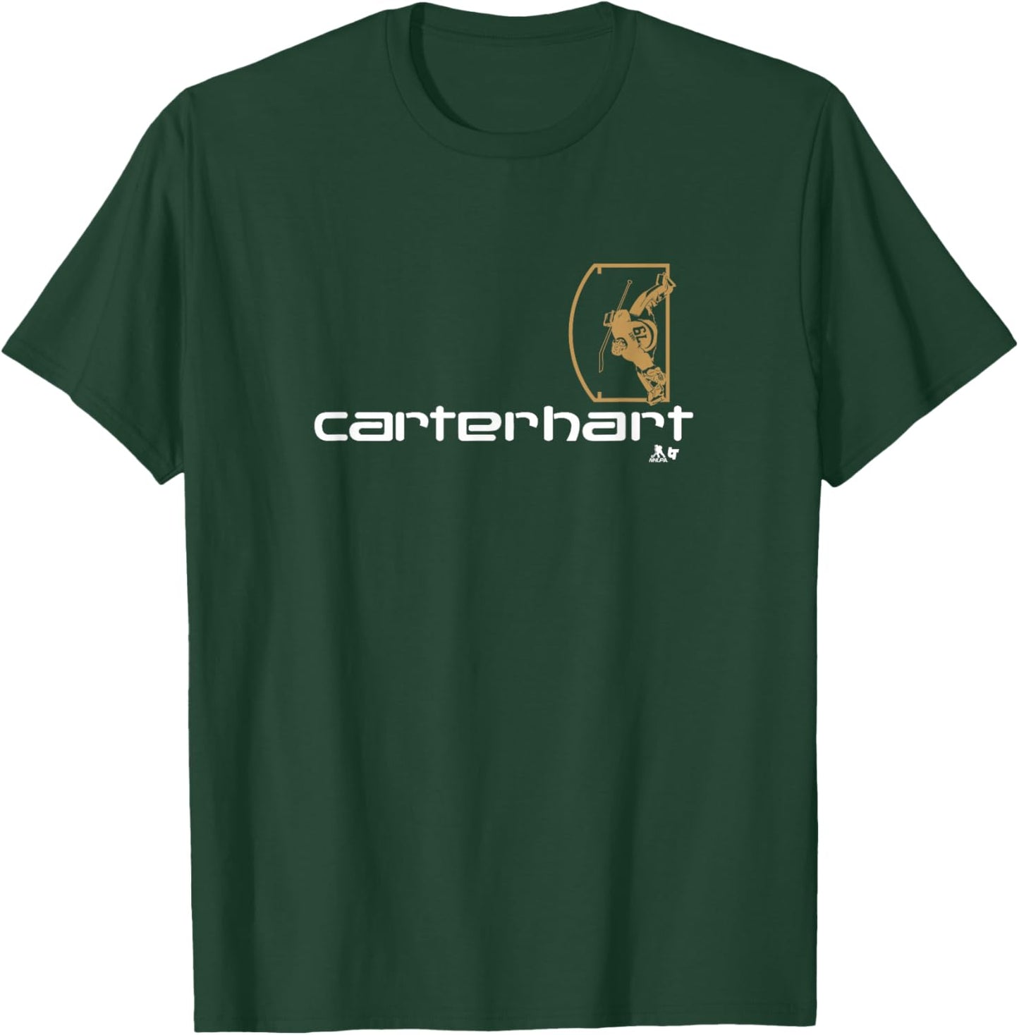 Carter Hart - Goalie Logo - Las Vegas Hockey T-Shirt - T-Shirt | Forest