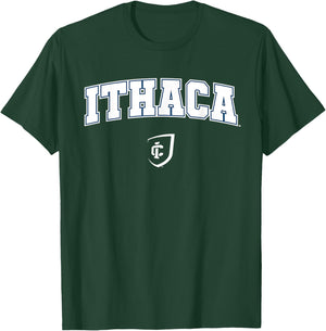 Ithaca College Bombers Arch Logo T-Shirt - T-Shirt | Forest