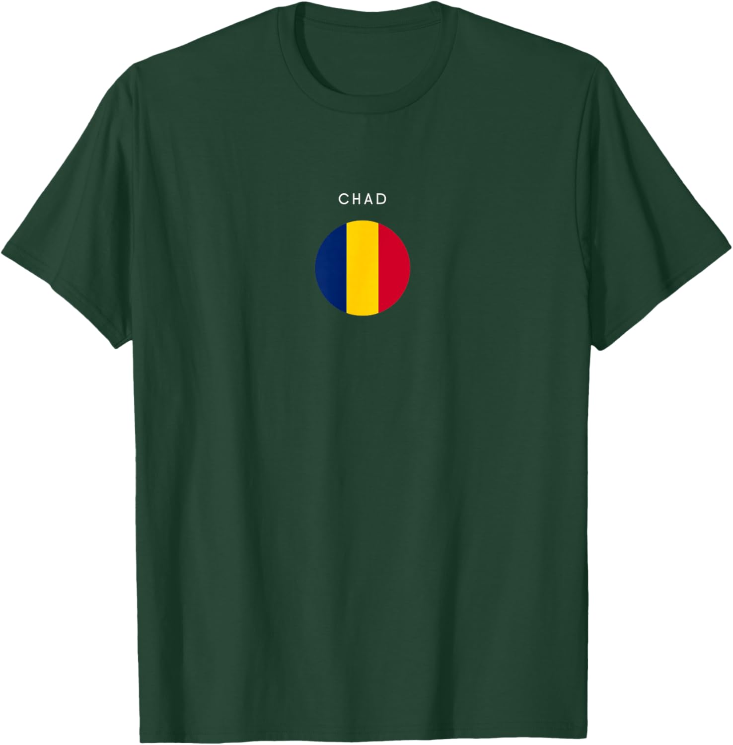 Chad Flag - Minimalist Souvenir World Travel Lover T-Shirt - T-Shirt | Forest