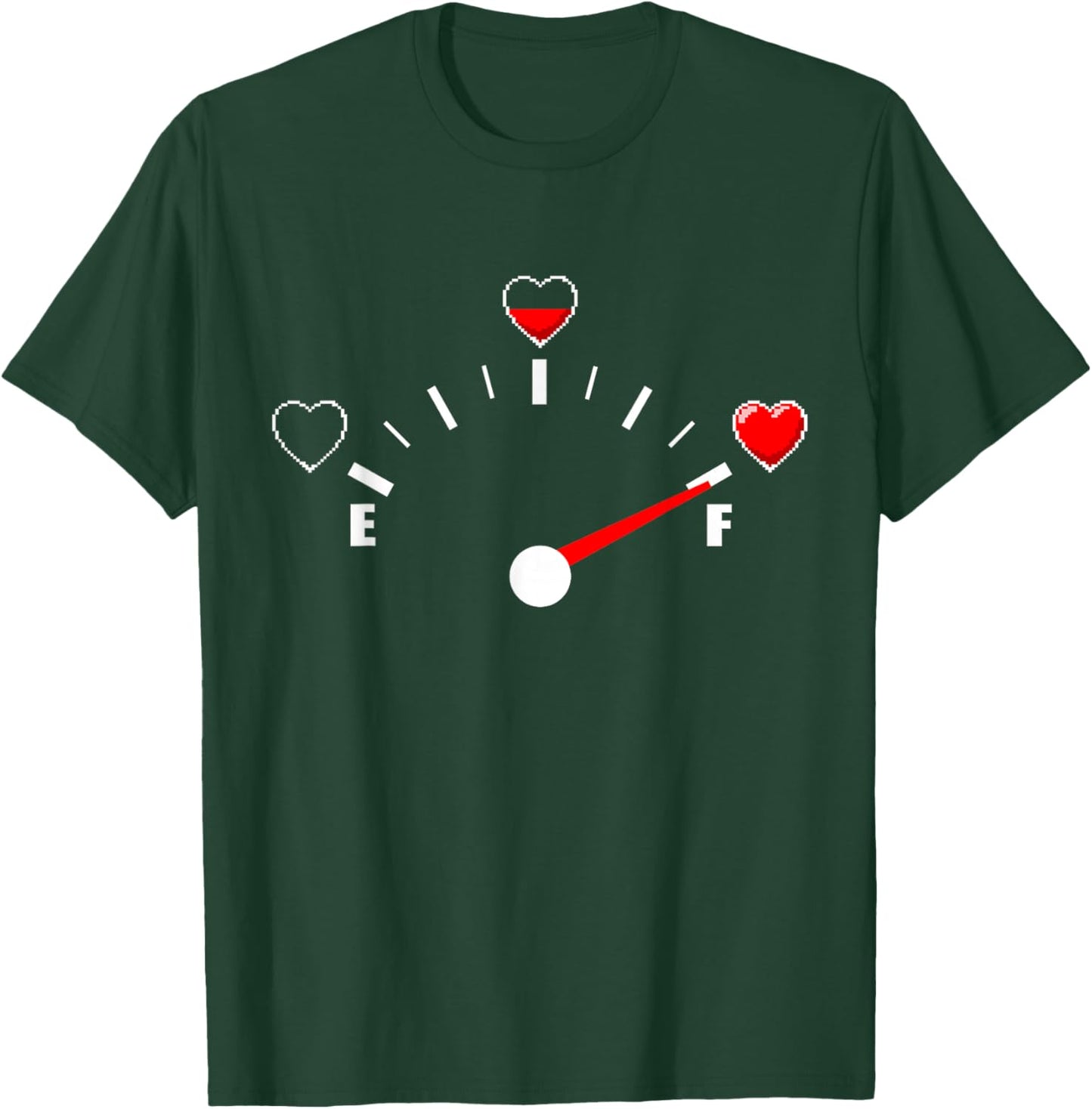 Valentine Heart Gauge T-Shirt - T-Shirt | Forest