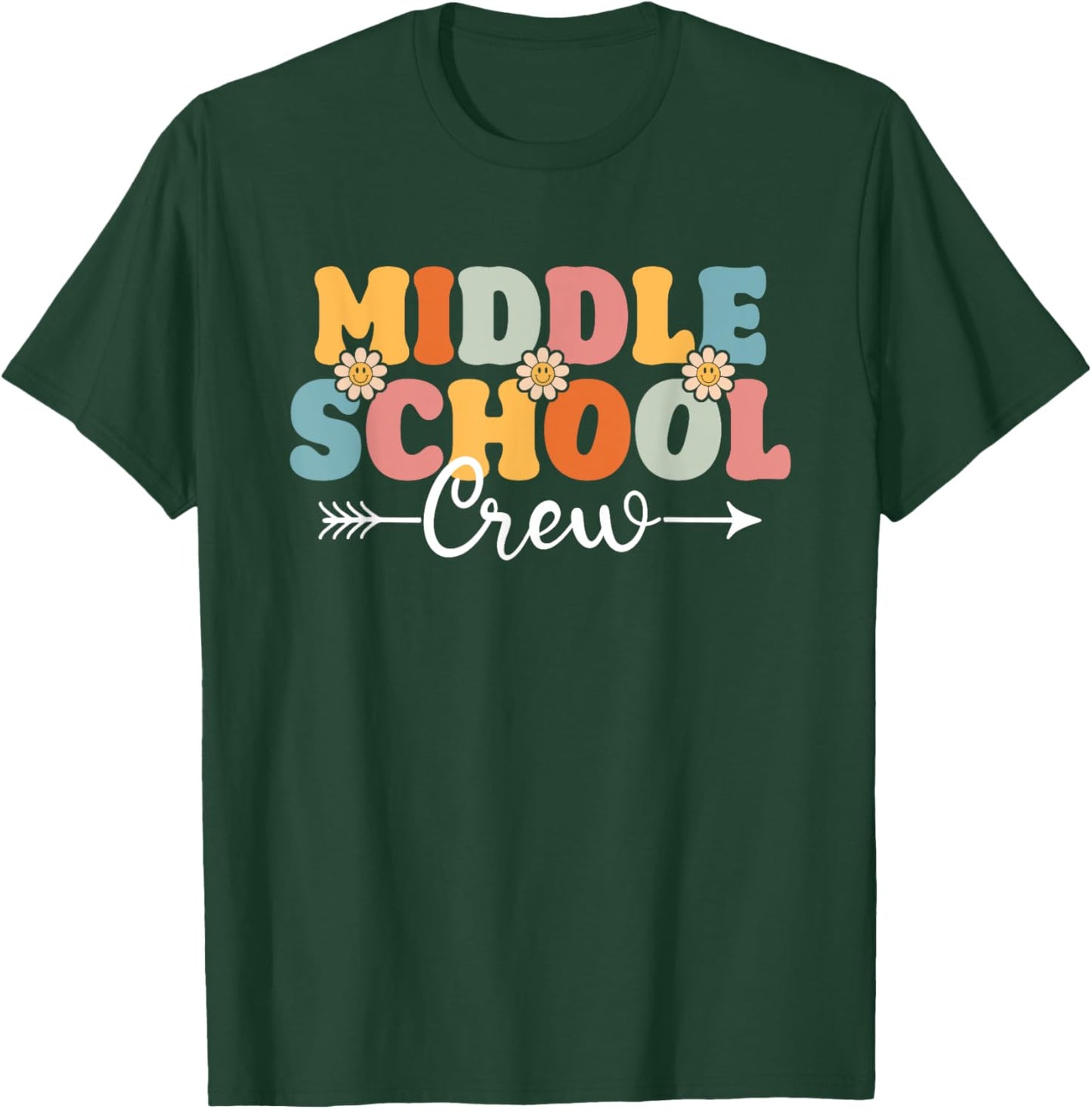 Middle School Crew Back To School Teachers Students Women Kids T-Shirt - T-Shirt | Forest